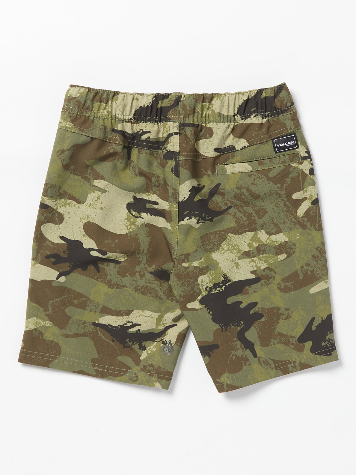 Big Youth Elastic Waist Printed Hybrid Shorts - Army (C3232331_ARM) [B]