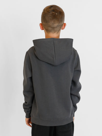 Boys Youth Stamped Pullover Fleece - Asphalt Black (C4112280_ASB2) [B]