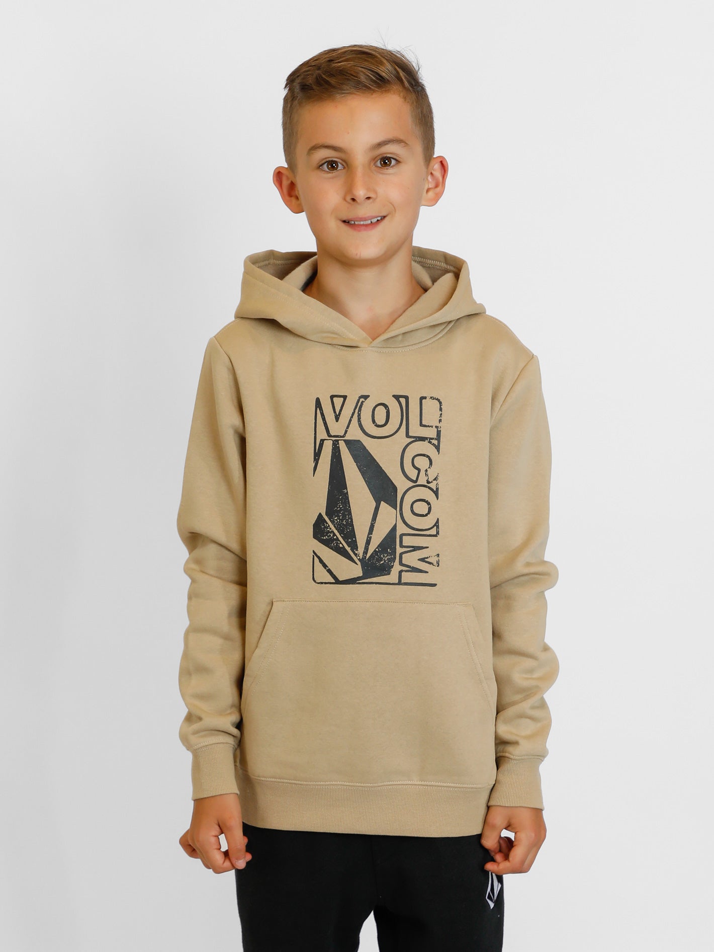 Boys Youth Stamped Pullover Fleece - Gravel (C4112280_GRV) [F]