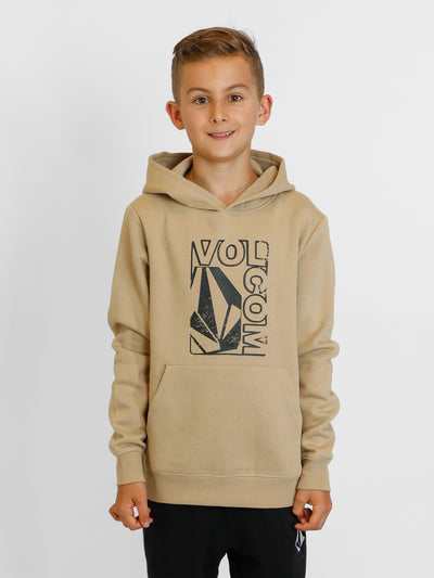 Boys Youth Stamped Pullover Fleece - Gravel (C4112280_GRV) [F]