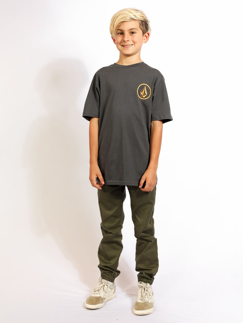 Boys Youth Mini Circle Stone Short Sleeve Tee - Asphalt Black (C5001906_ASB) [1]