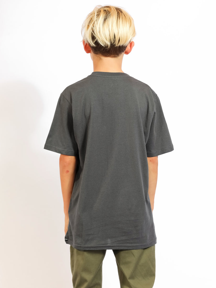 Boys Youth Mini Circle Stone Short Sleeve Tee - Asphalt Black (C5001906_ASB) [B]