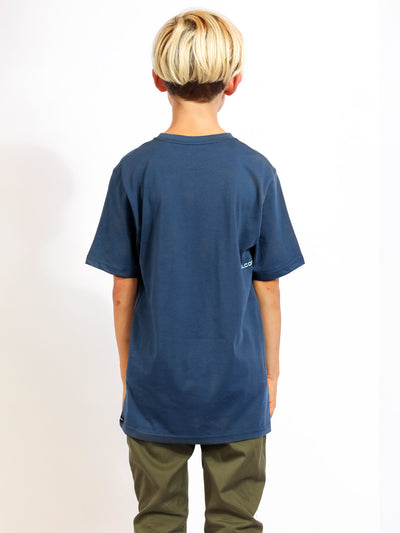 Boys Youth Mini Circle Stone Short Sleeve Tee - Blue (C5001906_BLU) [B]