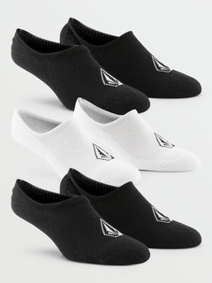 No Stone Show Socks 3 Pack - Black/white