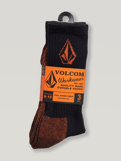 Volcom Workwear Socks 3Pack - Black