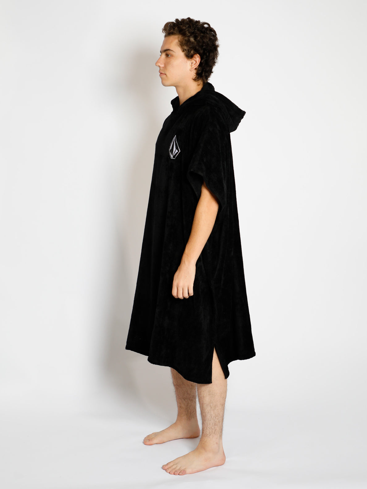Stone Hooded Towel Black Volcom