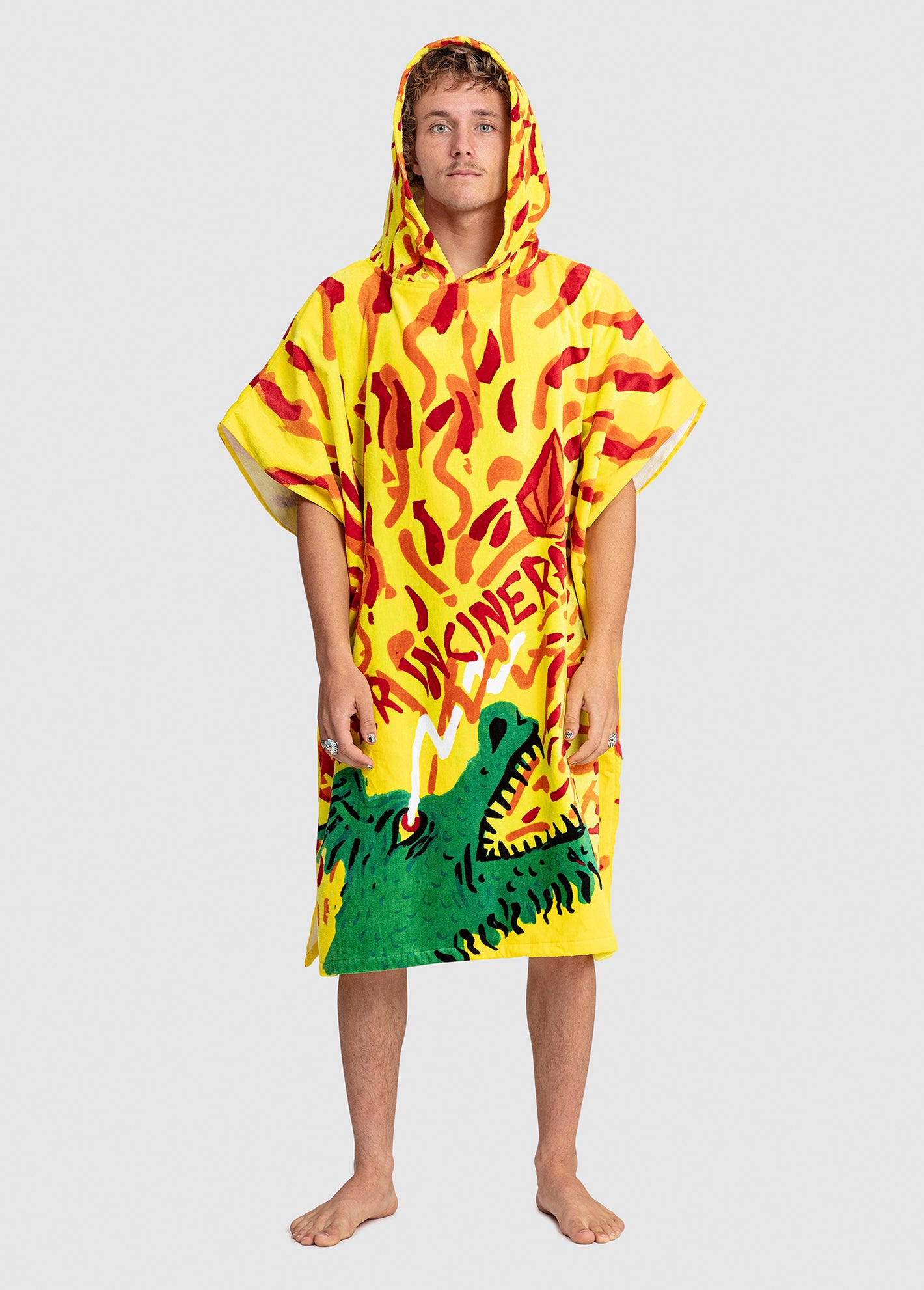 Featured Artist Ozzy Wrong Hooded Towel - Yellow (D6742301_YEL) [4]