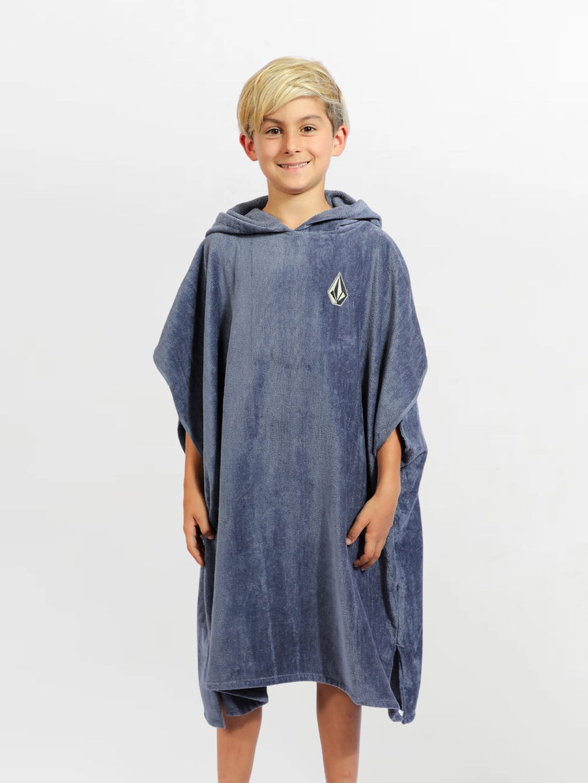 Boys Youth Youth Stone Hooded Towel - Deep Blue Boys Youth