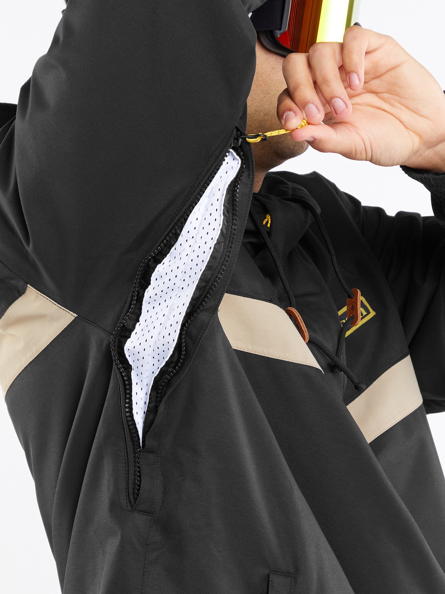 Mens Longo Pullover Jacket - Black (2023) | Volcom