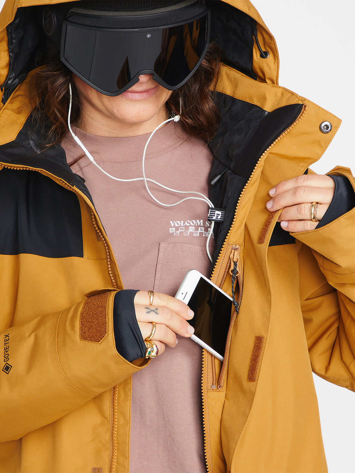 Womens Ell Insulated Gore Tex Jacket Caramel 2022 Volcom