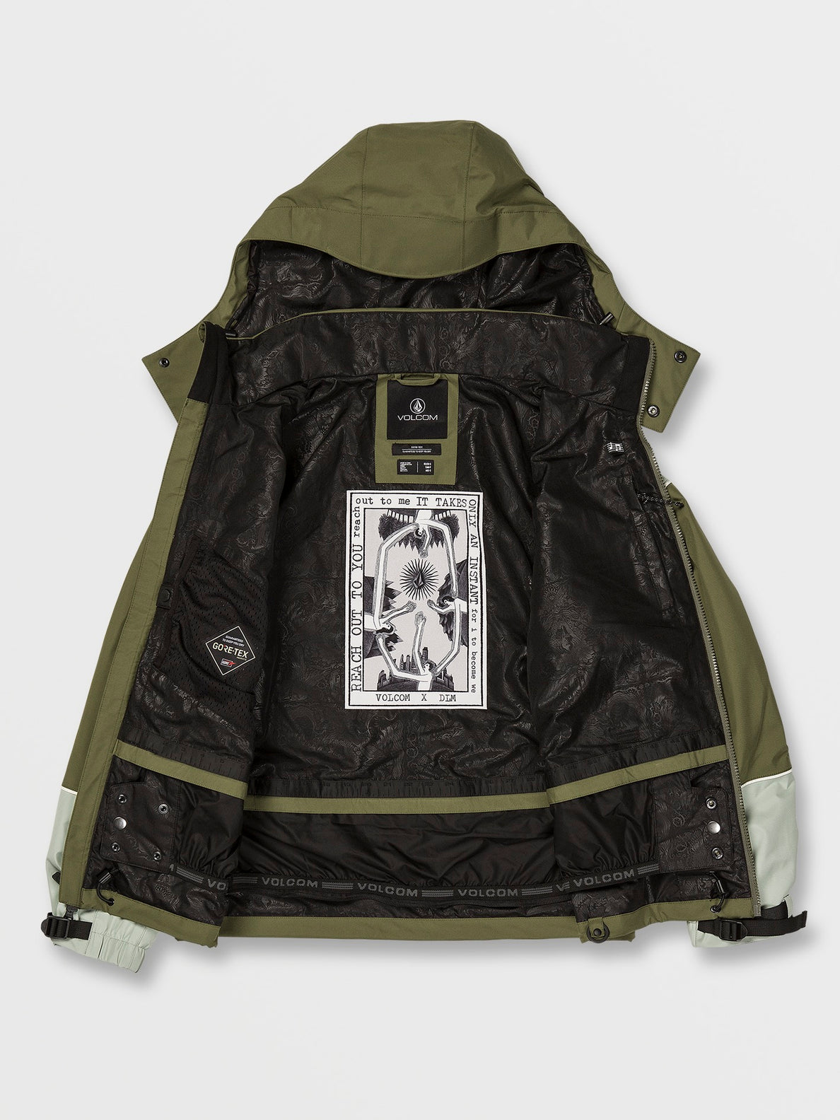Womens Melancon Gore Tex Jacket Military Volcom
