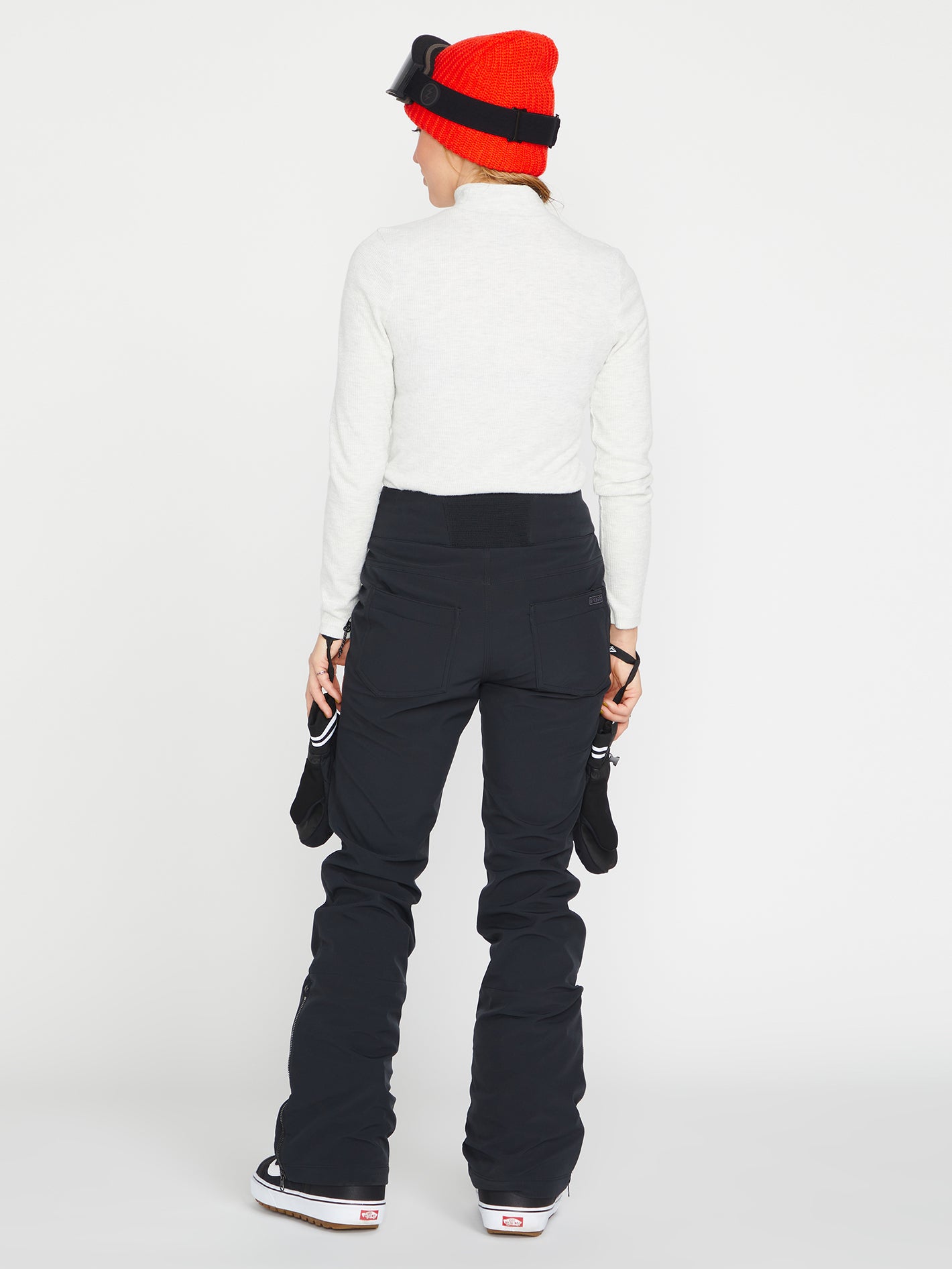 Womens Battle Stretch High Rise Pants - Black (H1352304_BLK) [B]