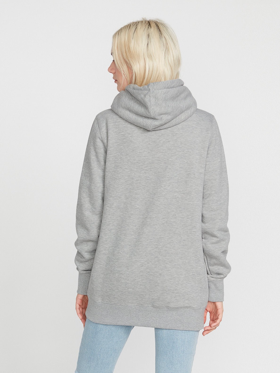 Womens Tower Pullover Fleece Heather Grey Volcom
