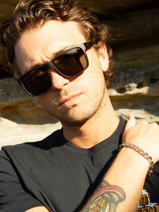 Trick Sunglasses - Matte Black / Grey Polar
